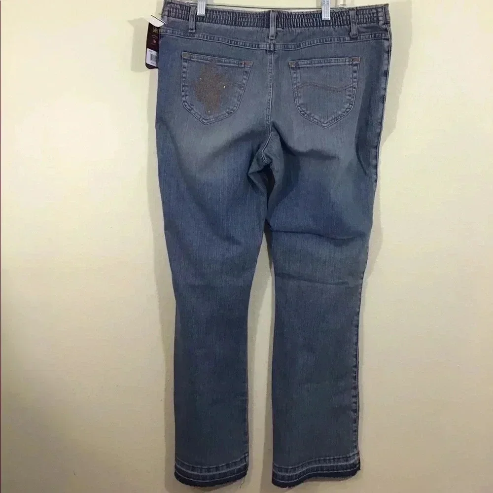 Lee No Belly Maternity Jeans Flare Leg Size XL